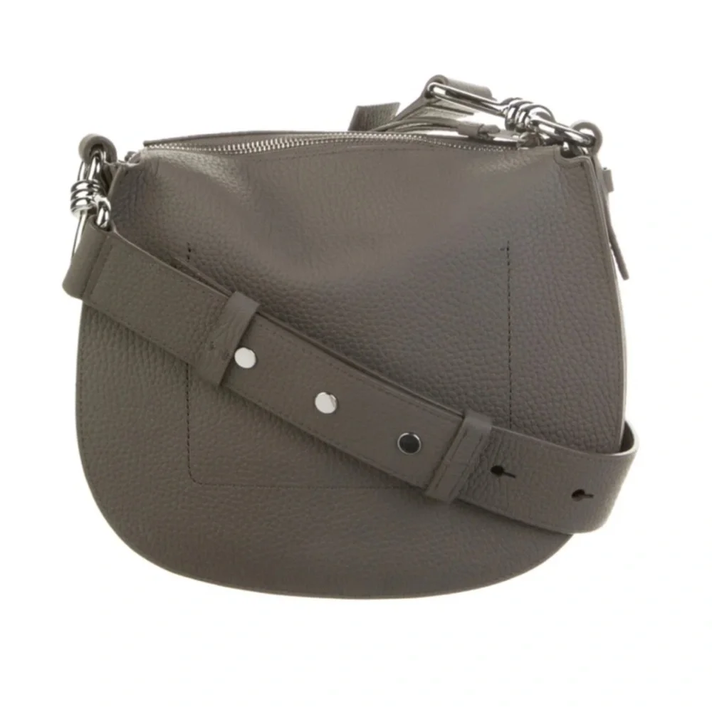 All Saints Gray Crossbody Bag with Adjustable Strap and Silver Hardware - Picture 4 of 5